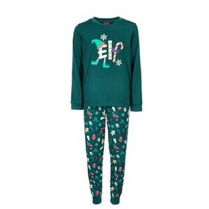 FAMILY PAJAMAS MACY'S LITTLE BIG KIDS 2-P ELFING CHRISTMAS HOLIDAY PJ SET SIZE 8